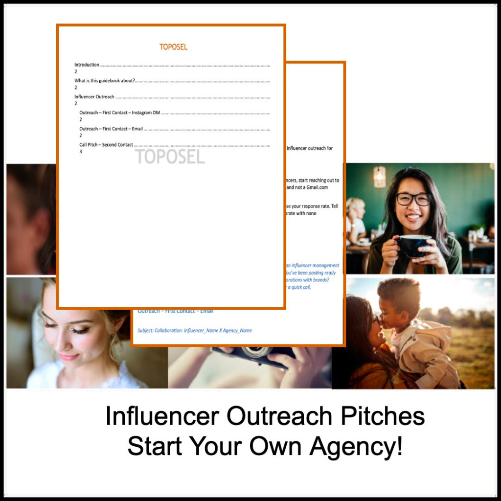 FREE Influencer pitches to start your own agency
